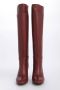 L'arianna Bruine Platte Schoenen Leren Laars Hak Brown Dames - Thumbnail 3