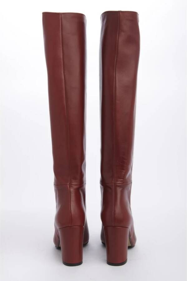 L'arianna Bruine Platte Schoenen Leren Laars Hak Brown Dames