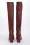 L'arianna Bruine Platte Schoenen Leren Laars Hak Brown Dames - Thumbnail 4