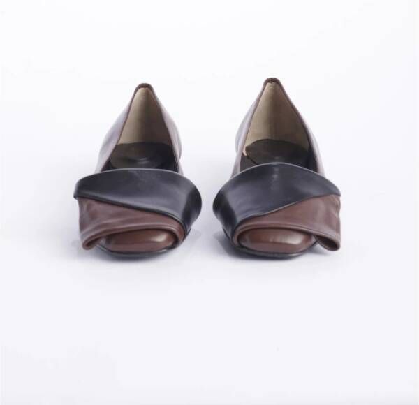 L'arianna Bruine Platte Schoenen Leren Materiaal Brown Dames