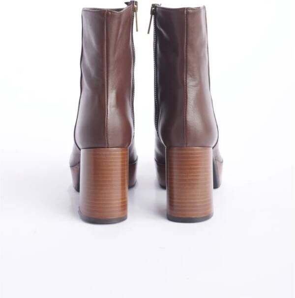 L'arianna Bruine platte schoenen met plateau Brown Dames