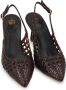 L'arianna Gevlochten leren slingback schoenen Brown Dames - Thumbnail 2