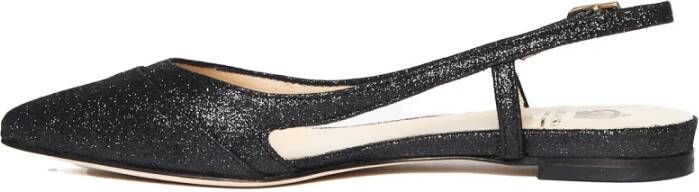 L'arianna Glitter lederen zwarte slingback schoenen Black Dames