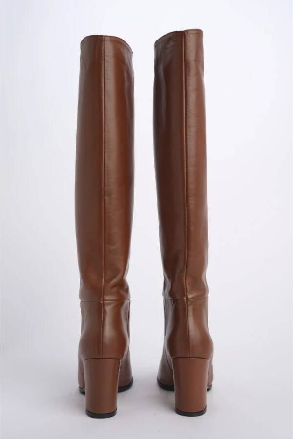 L'arianna Hoge Nappa Leren Laars Brown Dames