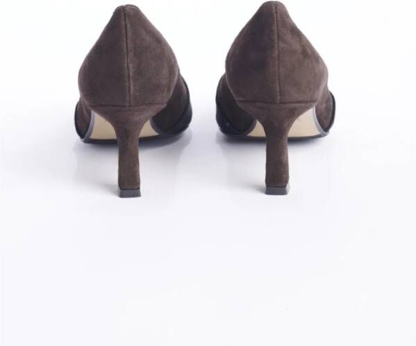 L'arianna Platte schoenen decolté 3 kleuren 5 cm hak Brown Dames