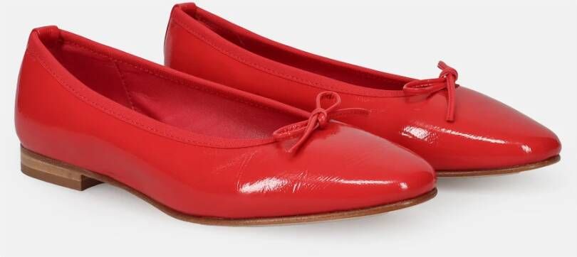 L'arianna Rode Ballerina Flats Handgemaakt in Italië Red Dames