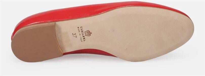 L'arianna Rode Ballerina Flats Handgemaakt in Italië Red Dames