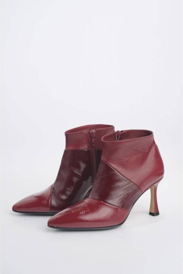 L'arianna Rode Suède Enkellaars Red Dames