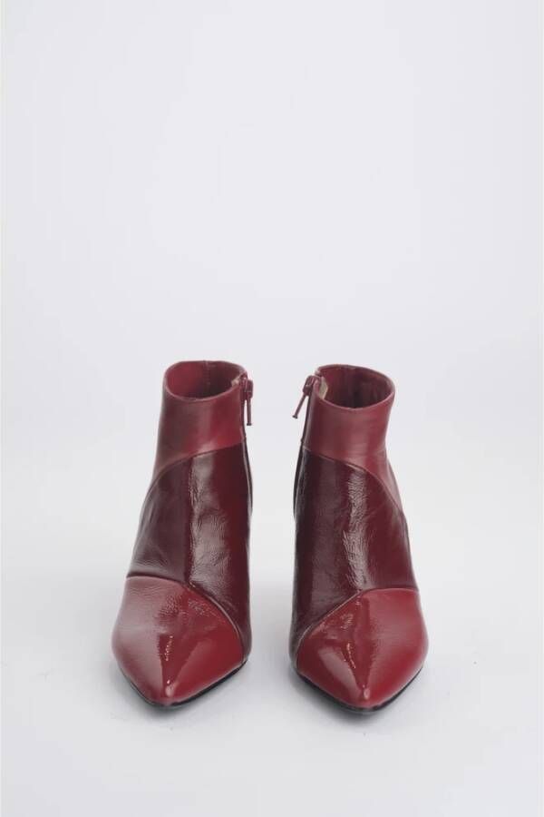 L'arianna Rode Suède Enkellaars Red Dames