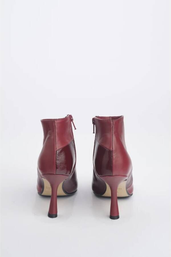 L'arianna Rode Suède Enkellaars Red Dames