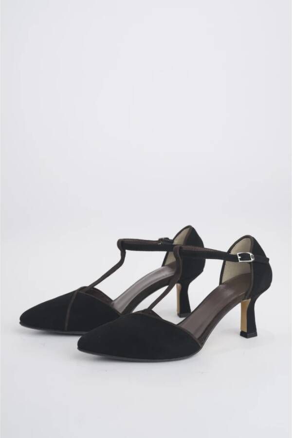 L'arianna Tanguera Suède Leren Samenstelling Schoenen Black Dames