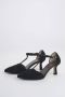 L'arianna Tanguera Suède Leren Samenstelling Schoenen Black Dames - Thumbnail 2