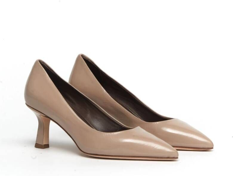 L'arianna Taupe Leren Decolleté Schoenen Beige Dames