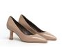 L'arianna Taupe Leren Decolleté Schoenen Beige Dames - Thumbnail 2