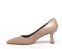 L'arianna Taupe Leren Decolleté Schoenen Beige Dames - Thumbnail 3