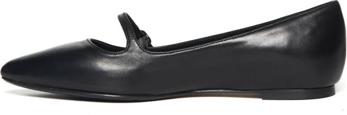 L'arianna Zwarte Leren Schoenen Black Dames