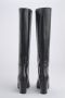 L'arianna Zwarte Napa Leren Hoge Laars Black Dames - Thumbnail 4