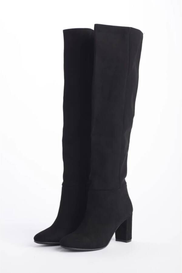 L'arianna Zwarte platte suède schoenen Black Dames