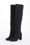 L'arianna Zwarte platte suède schoenen Black Dames - Thumbnail 2