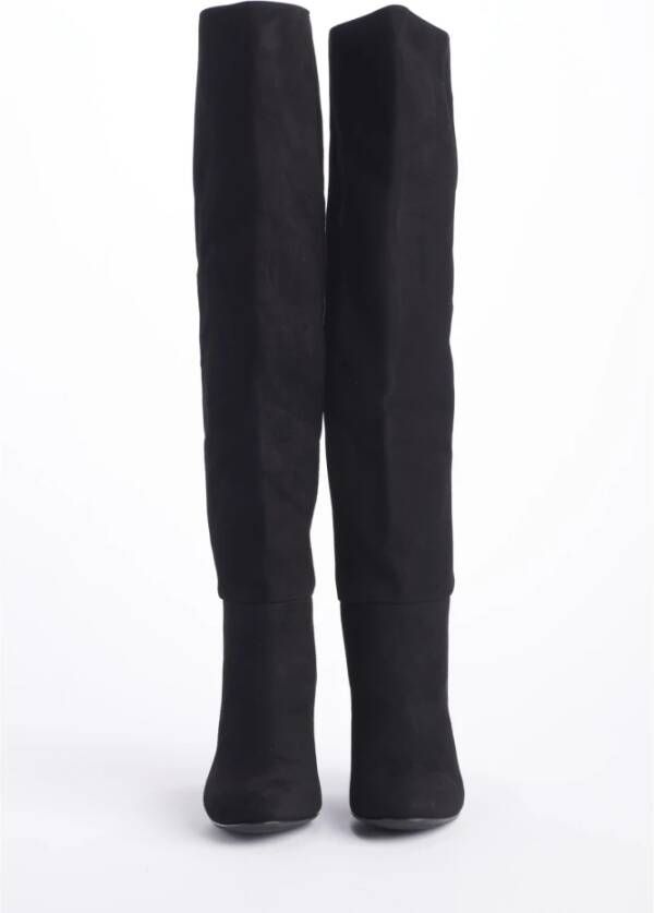 L'arianna Zwarte platte suède schoenen Black Dames