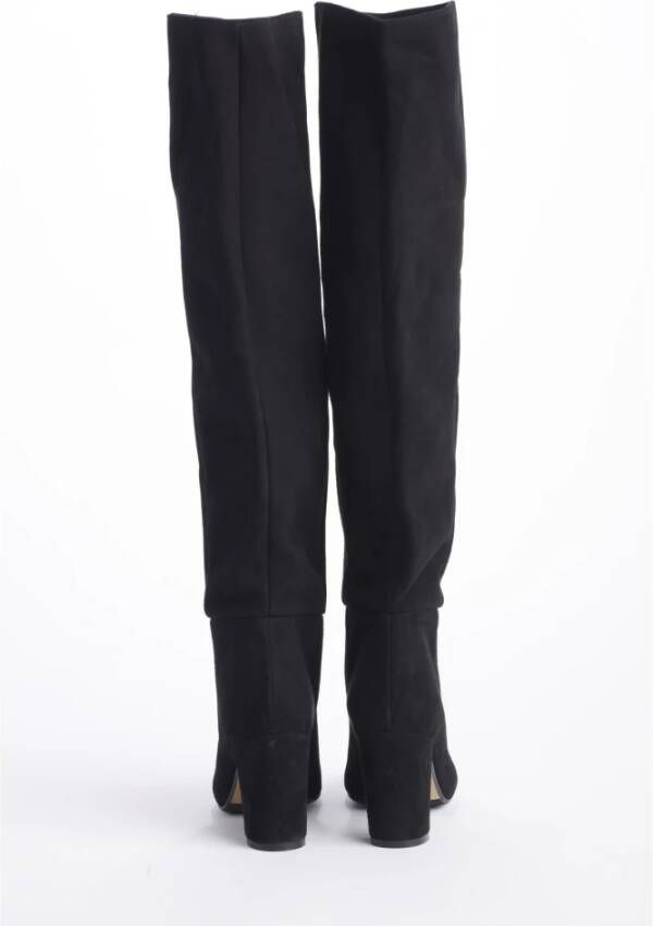 L'arianna Zwarte platte suède schoenen Black Dames