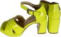 Laura Bellariva Gele Lime Sandaal in Lakleer Yellow Dames - Thumbnail 2