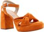 Laura Bellariva Stijlvolle Timex Hoge Hak Sandalen Oranje Dames - Thumbnail 2