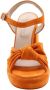 Laura Bellariva Stijlvolle Timex Hoge Hak Sandalen Oranje Dames - Thumbnail 4