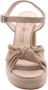 Laura Bellariva Elegante Suède Hoge Hak Sandalen Beige Dames - Thumbnail 4