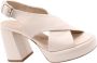 Laura Bellariva Urban Hoge Hak Sandalen Beige Dames - Thumbnail 7