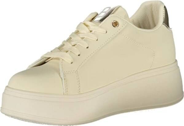 Laura Biagiotti Beige Damessneaker met Gouden Details