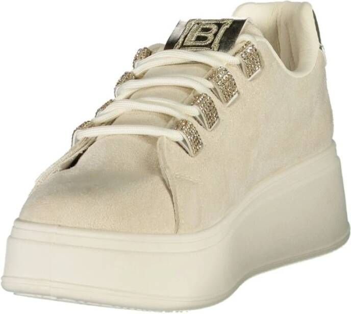 Laura Biagiotti Beige Damessneaker met Rhinestones