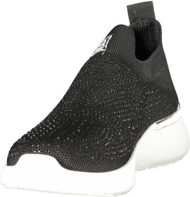 Laura Biagiotti Rhinestone-Embellished Wedge Sneakers
