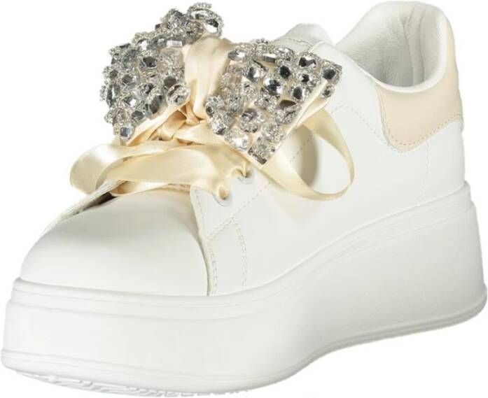Laura Biagiotti Witte Dames Sneaker met Strass