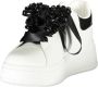 Laura Biagiotti Witte Polyester Sneaker met Verwijderbare Strass - Thumbnail 2