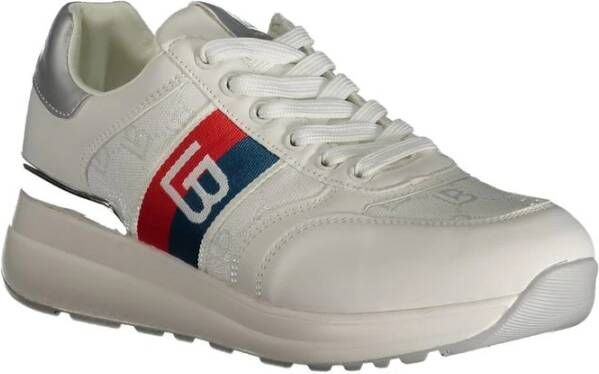 Laura Biagiotti Witte Polyester Sneakers met Borduurwerk White Dames