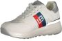 Laura Biagiotti Witte Polyester Sneakers met Veters Contrastdetails Borduursel Logo White Dames - Thumbnail 12