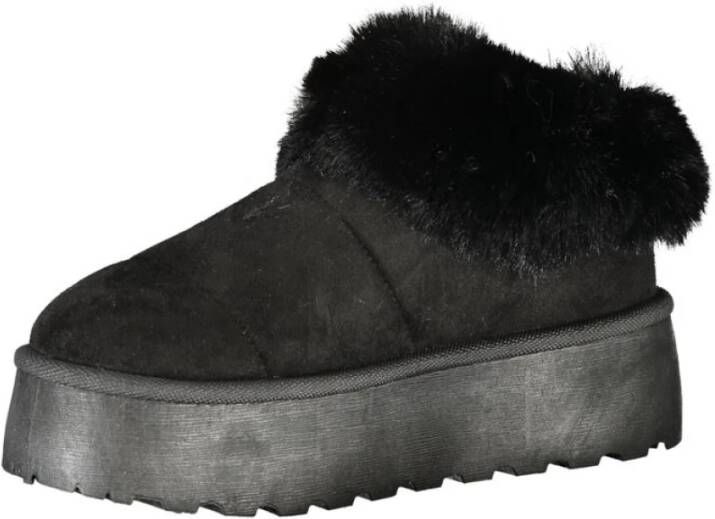 Laura Biagiotti Zwarte Damessneaker met Bontdetail
