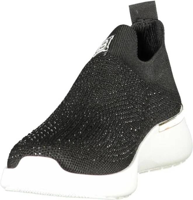 Laura Biagiotti Zwarte Polyester Damessneaker met Strass