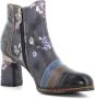 Laura vita Dames Enkellaarsjes Zwart Multicolor Dames - Thumbnail 4