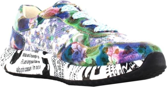 laura vita Stijlvolle Damessneakers Jeans Blauw Multicolor Dames