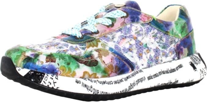 laura vita Stijlvolle Damessneakers Jeans Blauw Multicolor Dames