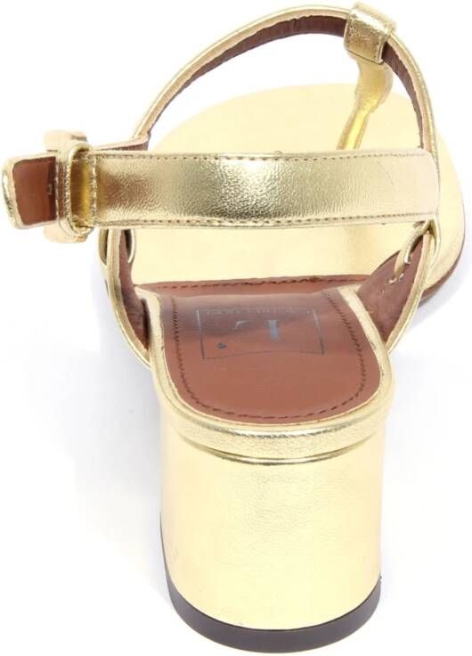 L'Autre Chose Gouden Leren Sandalen met 4 5 cm Hak