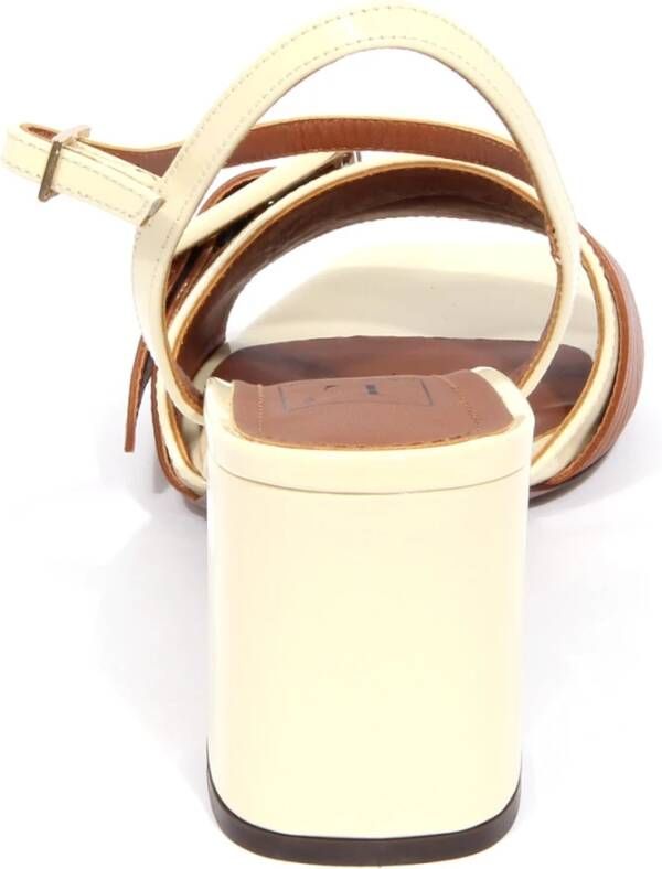 L'Autre Chose Melk Bruin Leren Sandaal