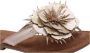Lazamani Lily Leren Dames Slippers Gold - Thumbnail 12
