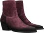 Lazamani Bordeaux Western Enkellaarsje Bruin Dames - Thumbnail 6