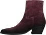 Lazamani Bordeaux Western Enkellaarsje Bruin Dames - Thumbnail 8