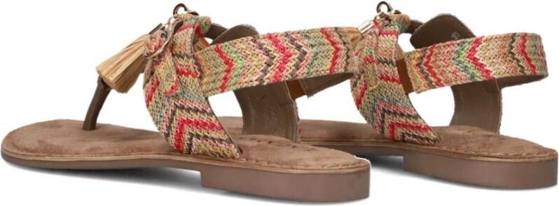 Lazamani Bruin Leren Sandalen 75.119 Brown Dames