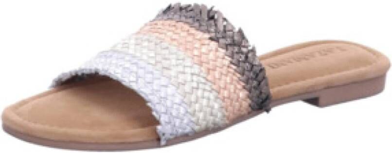 Lazamani Gouden Dames Slide Sandalen
