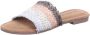 Lazamani Metallic Leren Slippers 33.484 Multicolor Dames - Thumbnail 8